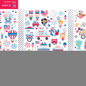 Doodlebug Hometown USA Mini Icons Stickers