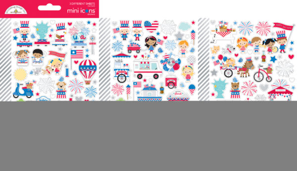 Doodlebug Hometown USA Mini Icons Stickers