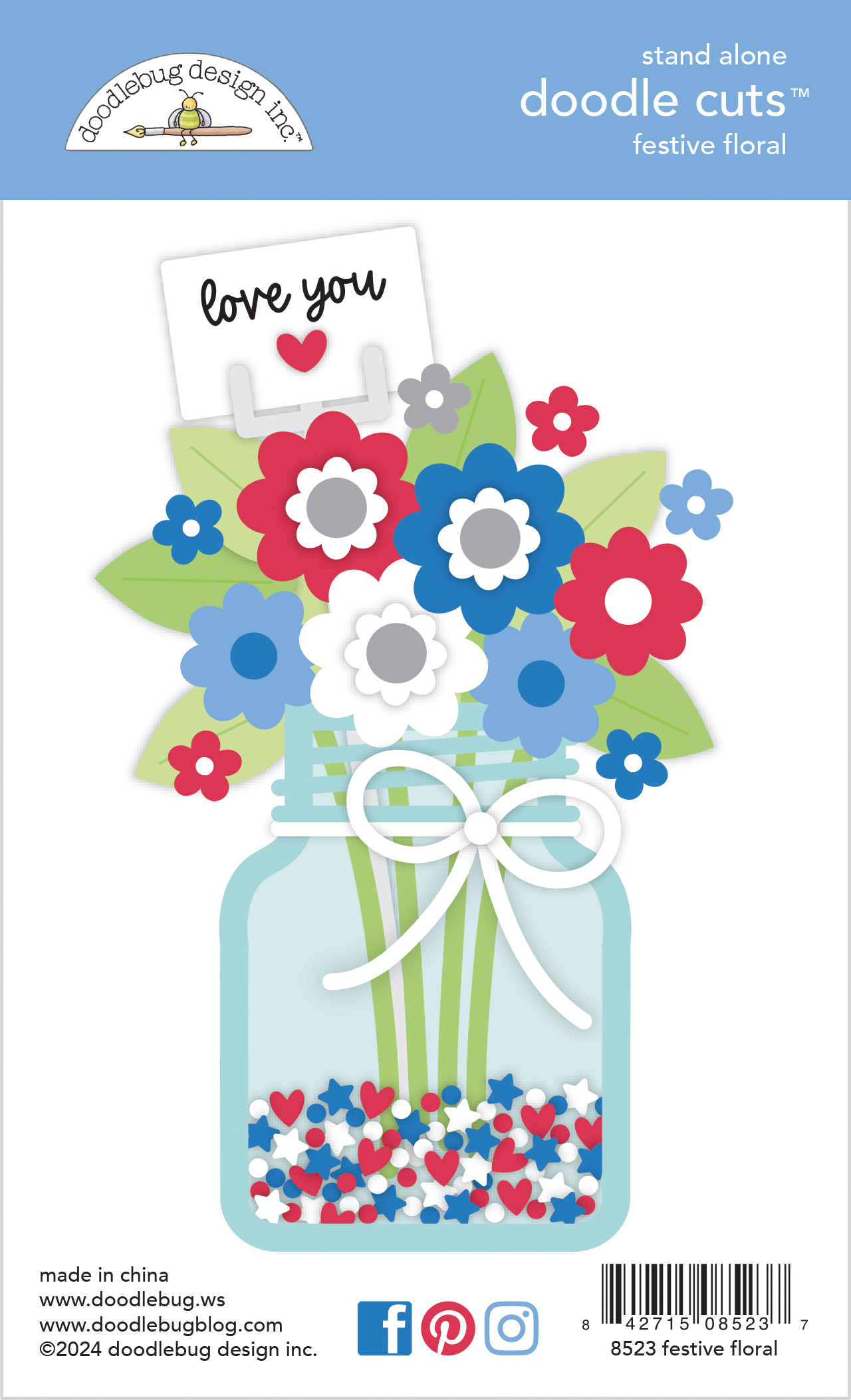 Doodlebug Hometown USA Doodle Cuts Festive Floral