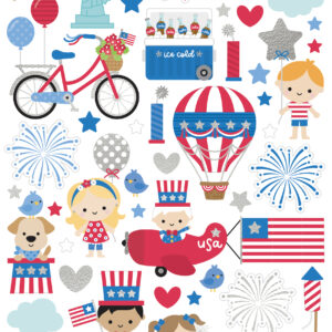 Doodlebug Hometown USA Icons Stickers