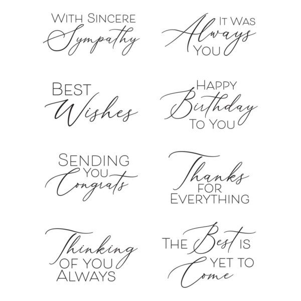 Spellbinders Always You Timeless Sentiments Press Plates From the Timeless Collection