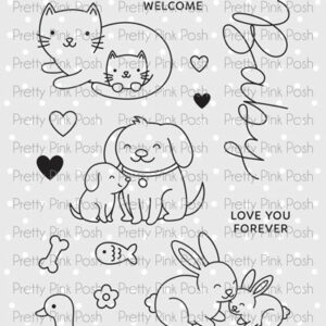 Pretty Pink Posh Stamp Baby Animals