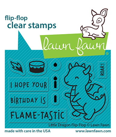 Lawn Fawn Stamp Little Dragon Flip-flop