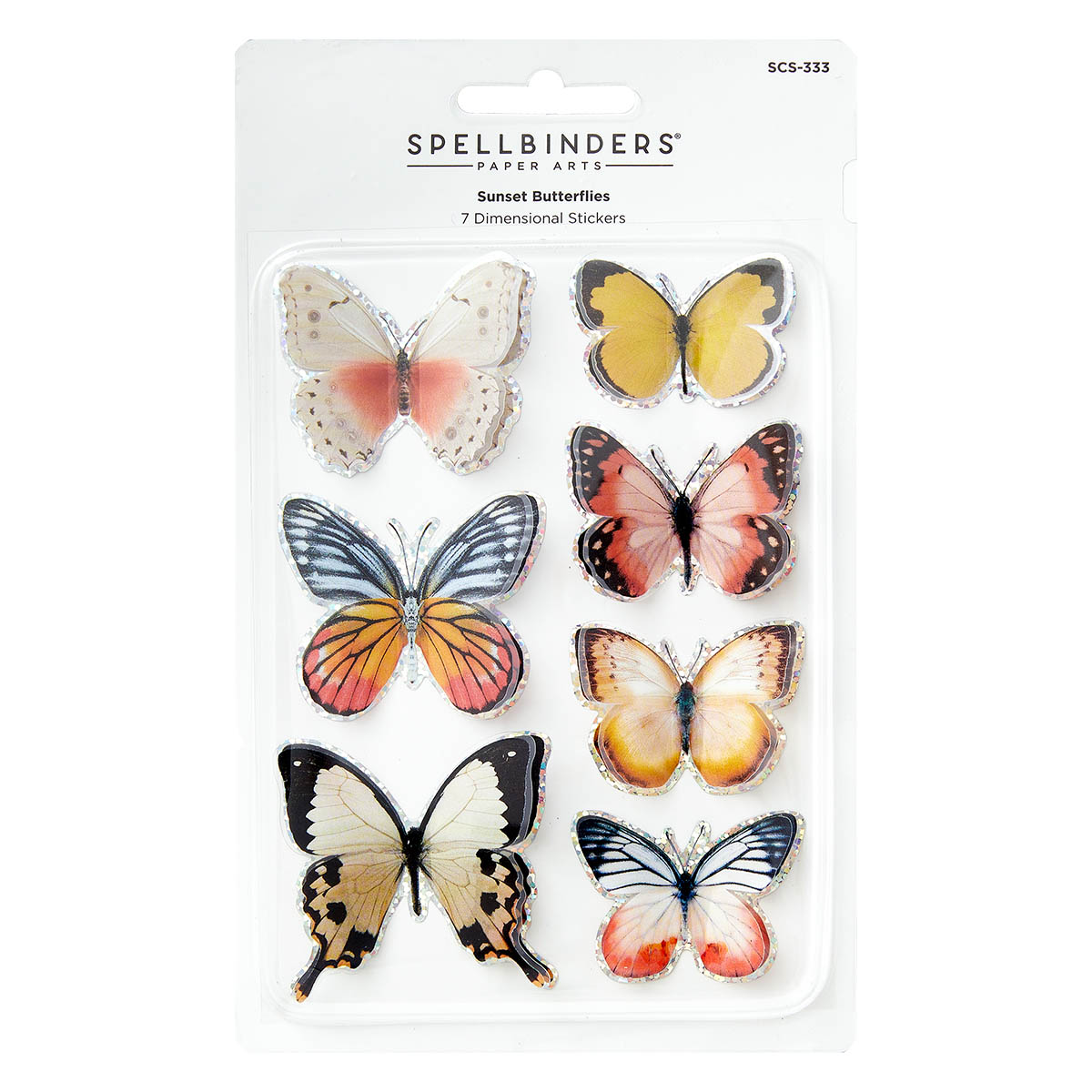 Spellbinders Sunset Butterflies Stickers From the Timeless Collection