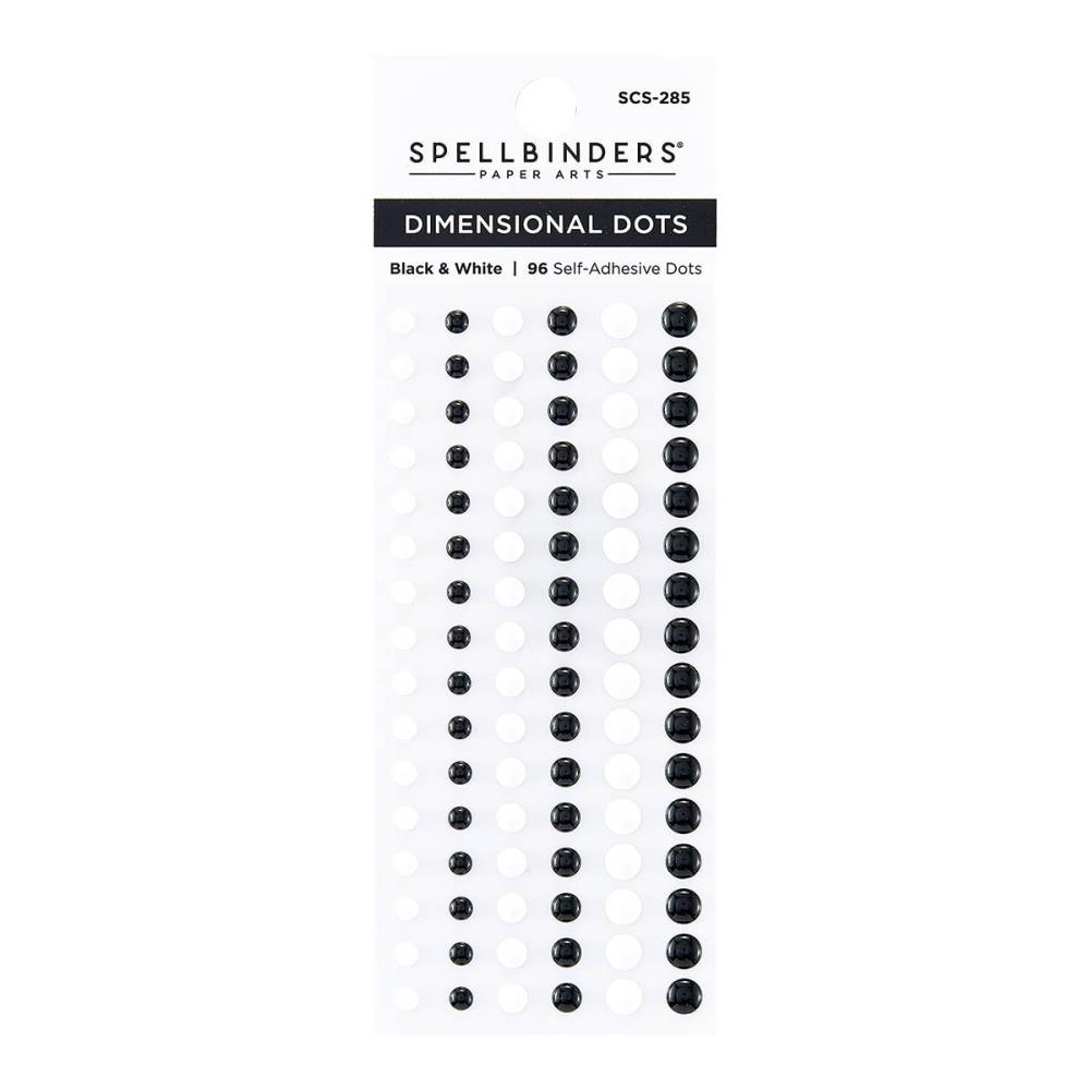 SPELLBINDERS DIMESSIONAL BLACK & WHITE DOTS