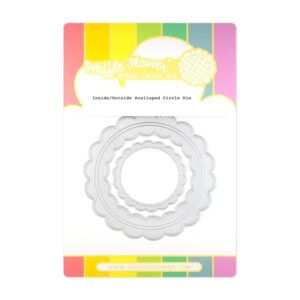 WAFFLE FLOWER DIE INSIDE/OUTSIDE SCALLOP CIRCLE