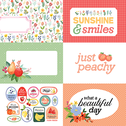 Carta Bella Fruit Stand 12X12 6X4 Journaling Cards