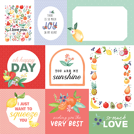 Carta Bella Fruit Stand 12X12 Multi Journaling Cards