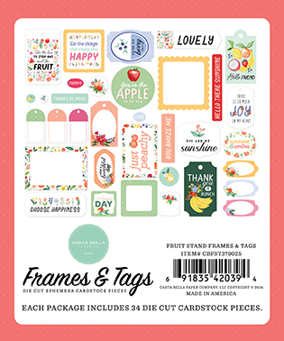 Carta Bella Fruit Stand Frames & Tags