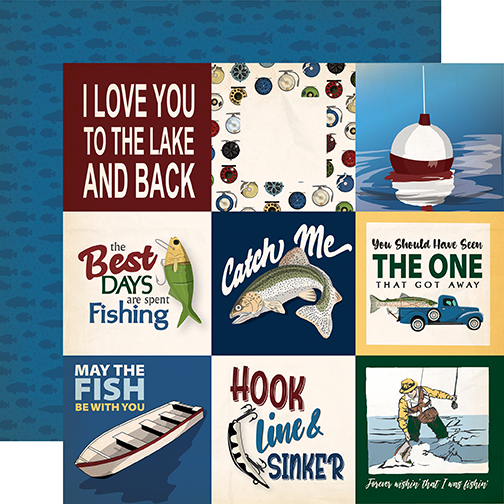 Carta Bella Gone Fishing 12X12 4X4 Journaling Cards