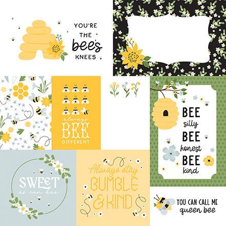 Echo Park Happy As Can Bee 12X12 Multi Journaling Cards