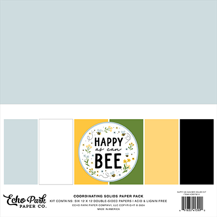 Echo Park Happy As Can Bee Solids Kit
