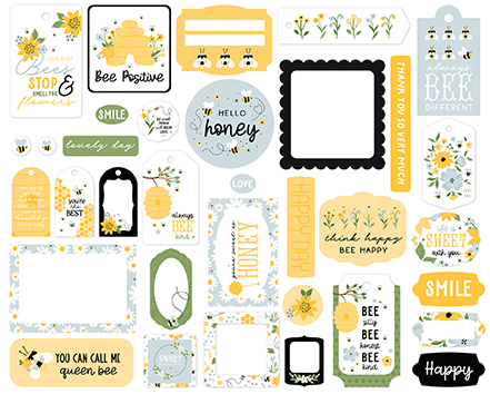 Echo Park Happy As Can Bee Frames & Tags