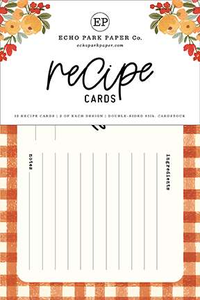 Echo Park Hello Autumn Recipe Cards