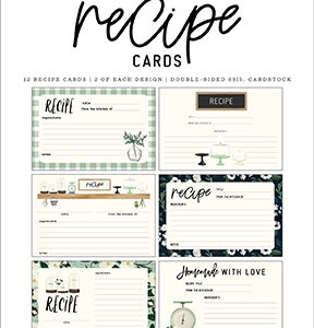 Echo Park Home Again Recipe Cards