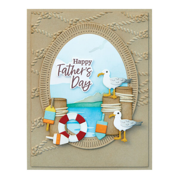 Spellbinders Fair Winds Sentiments Clear Stamp and Die Set From the Fair Winds Collection By Dawn Woleslagle