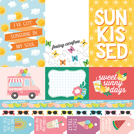 Echo Park Sunny Days Ahead 12X12 Multi Journaling Cards