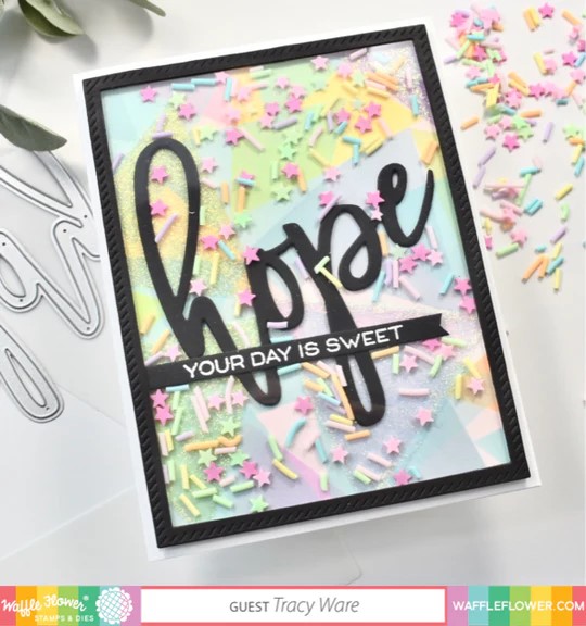WAFFLE FLOWER STAMP/DIE OVERSIZED HOPE COMBO
