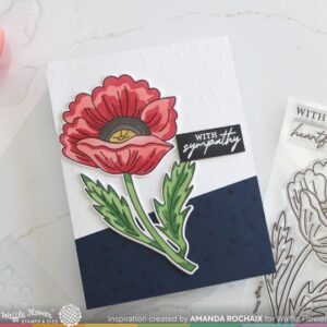 WAFFLE FLOWER DIE SKETCHED POPPY