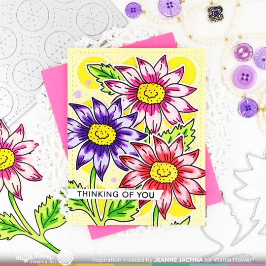 WAFFLE FLOWER DIE SKETCHED ASTER