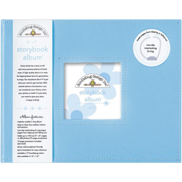 DOODLEBUG 8X8 ALBUM BUBBLE BLUE