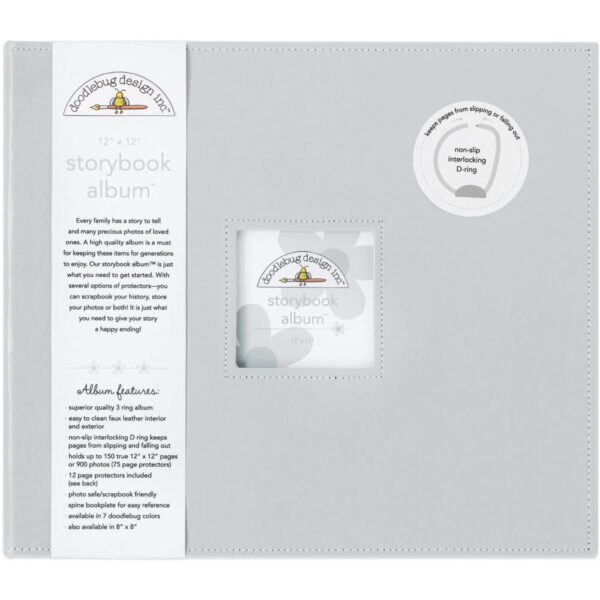 DOODLEBUG 12X12 STORYBOOK ALBUM GRAY