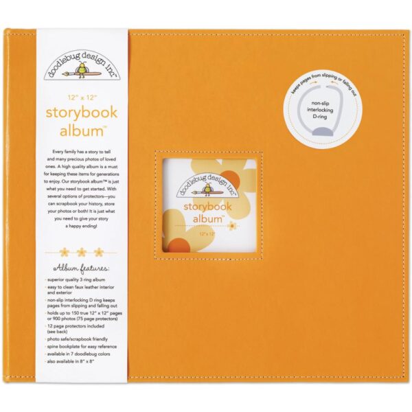 DOODLEBUG 12X12 ALBUM TANGERINE