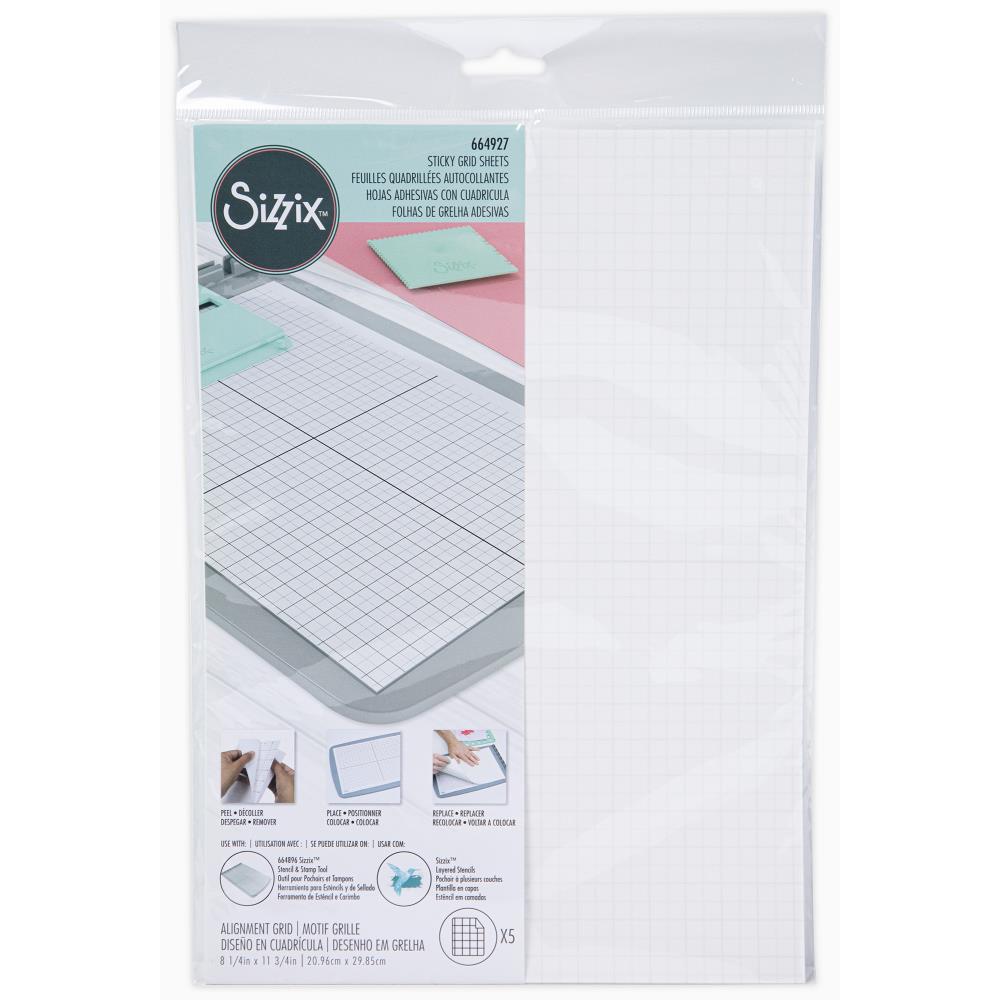 SIZZIX STICKY GRID SHEETS STENCIL TOOL