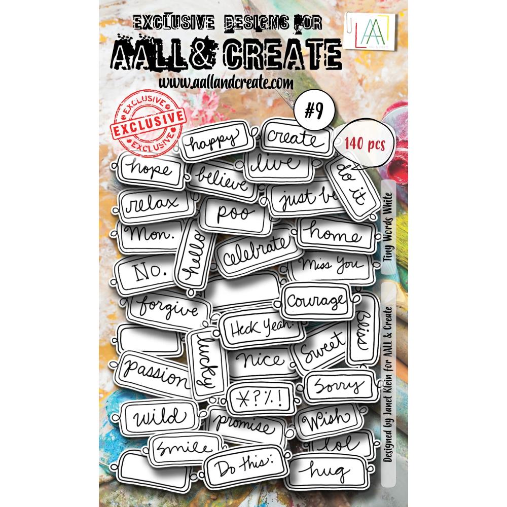 AALL & CREATE EPHEMERA TINY WORDS WHITE