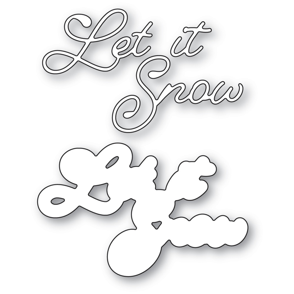 Poppy Stamps Die Let It Snow Moonlight Script