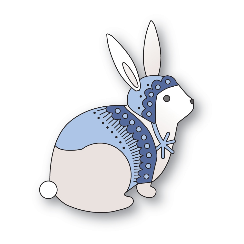 Poppy Stamps Die Nordic Winter Rabbit