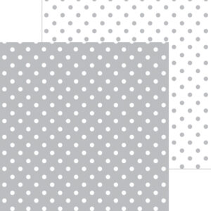 DOODLEBUG 12X12 STONE GRAY SWISS DOT