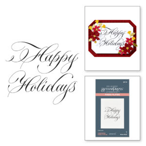 Spellbinders Copperplate Happy Holidays Press Plate From the Copperplate Holiday Sentiments Collection By Paul Antonio