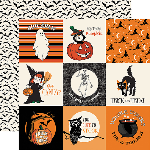 Carta Bella Halloween Fun 12X12 4X4 Journaling Cards