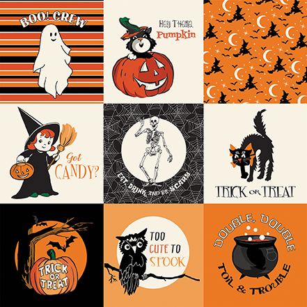 Carta Bella Halloween Fun 12X12 4X4 Journaling Cards