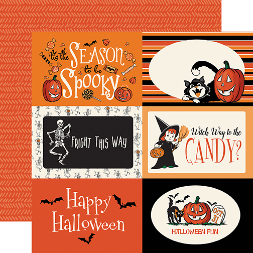 Carta Bella Halloween Fun 12X12 6X4 Journaling Cards