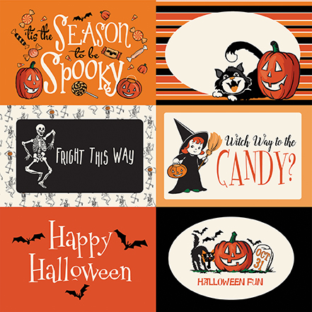 Carta Bella Halloween Fun 12X12 6X4 Journaling Cards