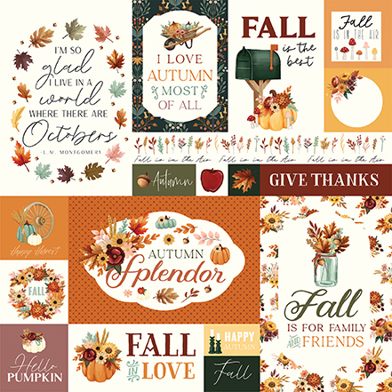 Carta Bella Harvest 12X12 Multi Journaling Cards