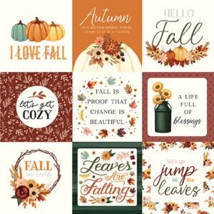 Carta Bella Harvest 12X12 4X4 Journaling Cards