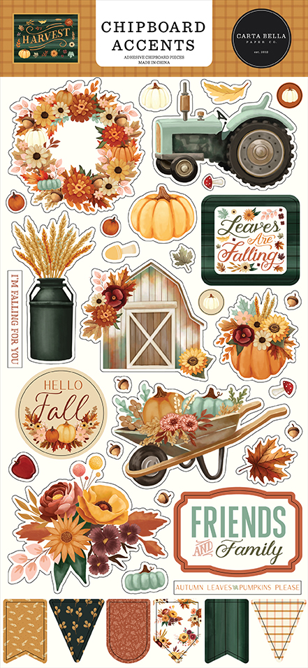 Carta Bella Harvest 6X13 Chipboard Accents