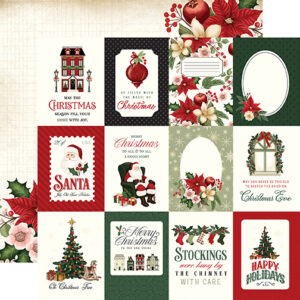 Carta Bella A Vintage Christmas 12X12 3X4 Journaling Cards