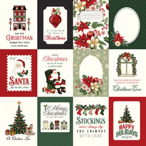 Carta Bella A Vintage Christmas 12X12 3X4 Journaling Cards