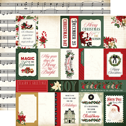 Carta Bella A Vintage Christmas 12X12 Multi Journaling Cards