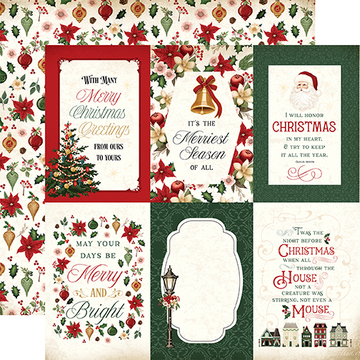 Carta Bella A Vintage Christmas 12X12 4X6 Journaling Cards