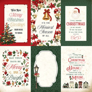 Carta Bella A Vintage Christmas 12X12 4X6 Journaling Cards