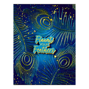 Spellbinders Feather Flourish 3D Embossing Folder From the Peacock Paradise Collection By Dawn Bibby