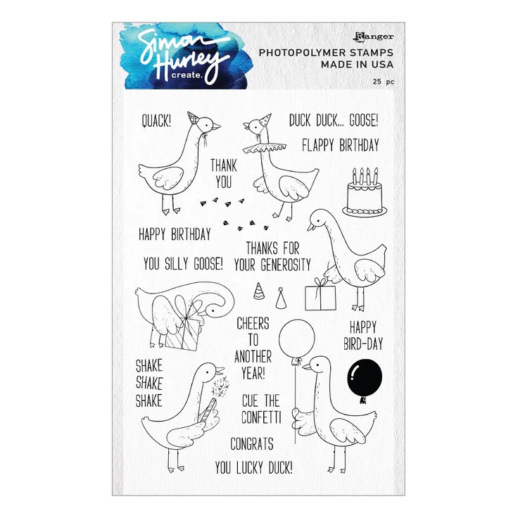 Spellbinders Ranger Silly Goose Clear Stamp Set By Simon Hurley Create.