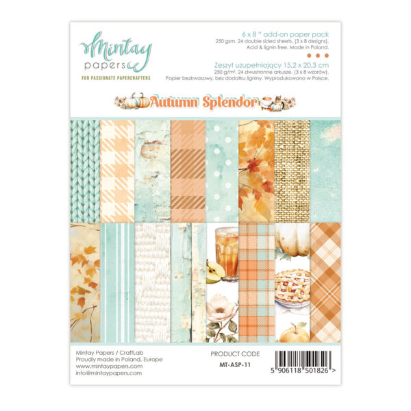 Mintay Autumn Splendor 6 X 8 Add-on Paper Pad