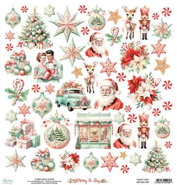 Mintay Merry & Joy 12 X 12 Elements Paper