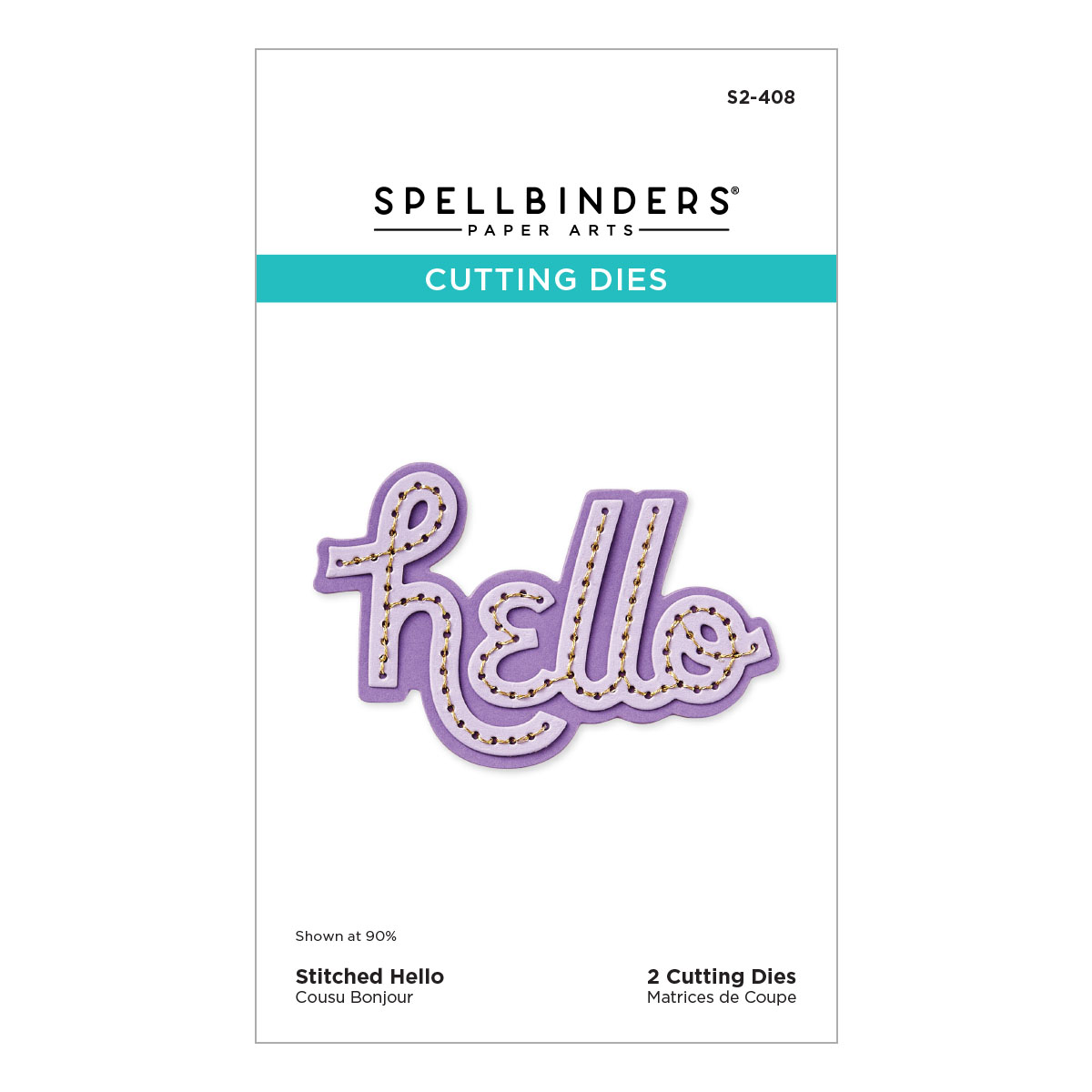 Spellbinders Stitched Hello Etched Dies From the Out and About Collection